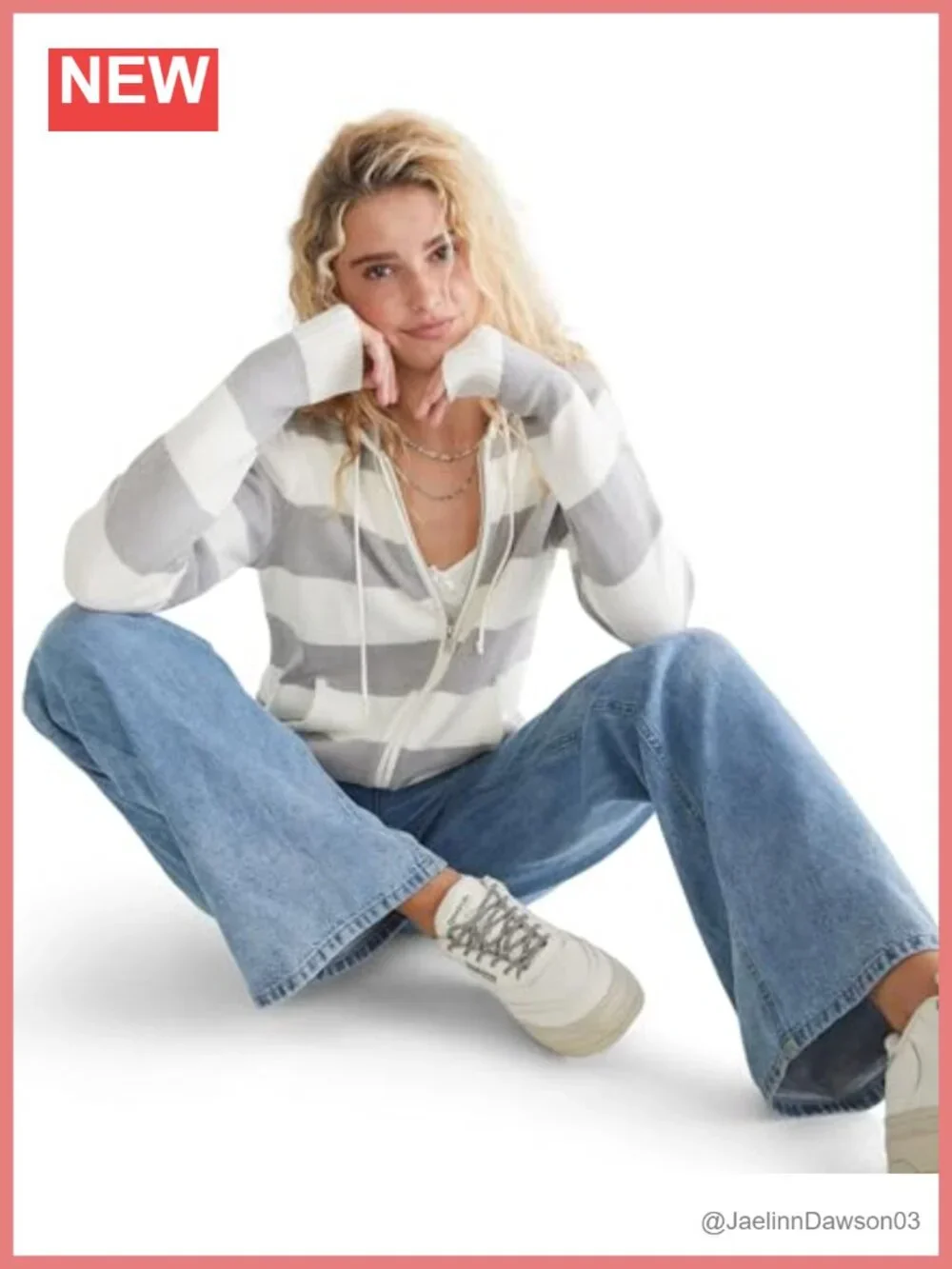 Cable Knit Hooded Cardigan Full Zip Striped Sweater